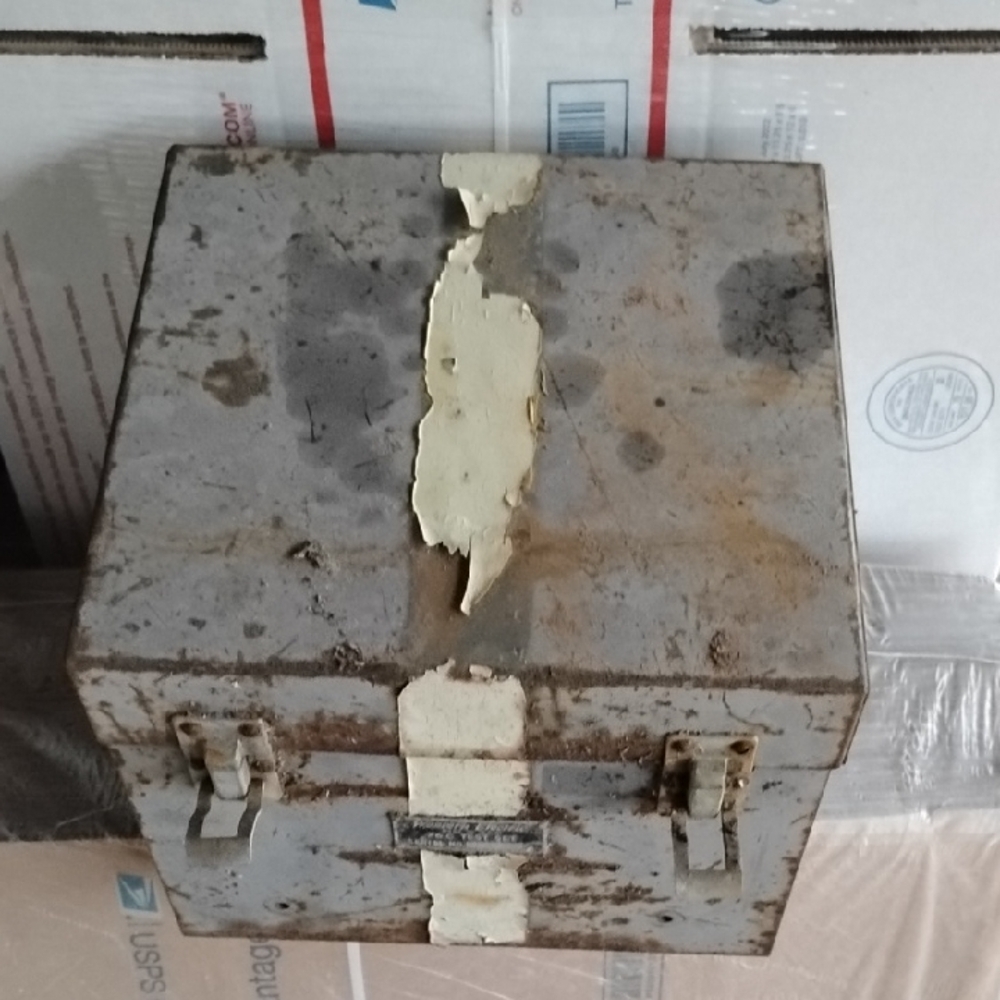 Vintage Metal 1940's Storage Box